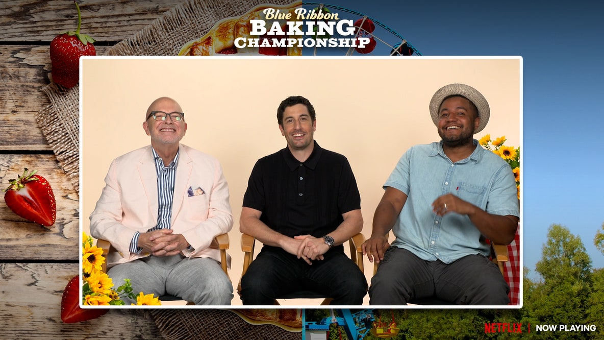 Inside Netflix’s Blue Ribbon Baking Championship with host Jason Biggs and judges